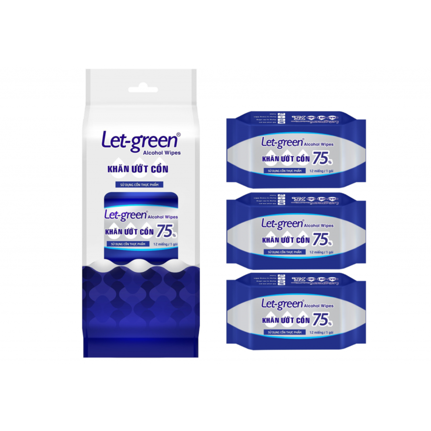 Khăn ướt mini cồn 75% Let-green
